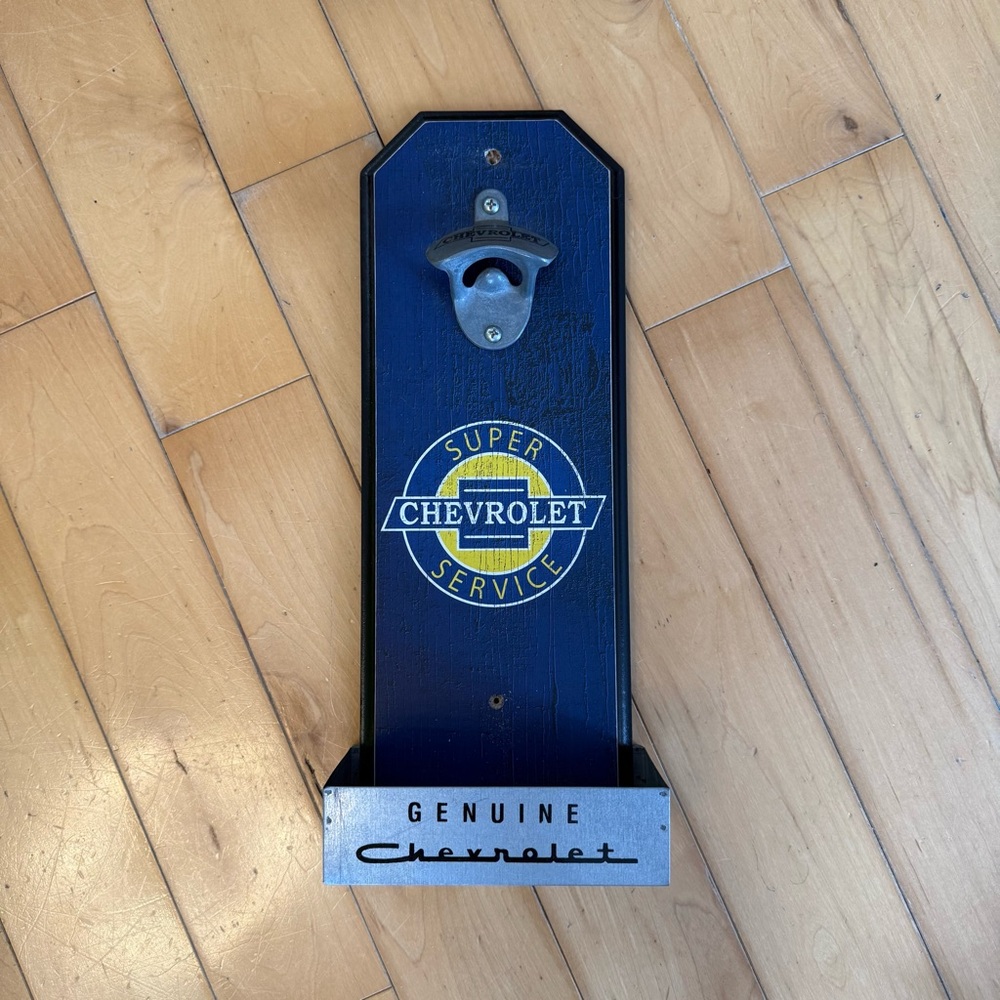 Chevrolet Blue Wall-Mounted Bottle Opener